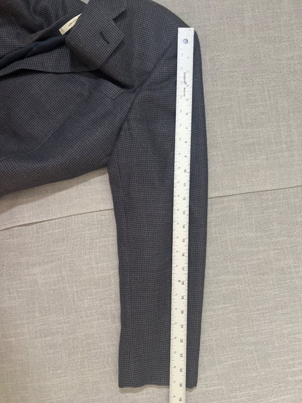 John W. Nordstrom Men’s Silk Wool Blend Sport Coat Blazer Gray Check 42R Jacket - Picture 7 of 8